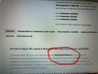 Armario Rack Pylontech Solar
