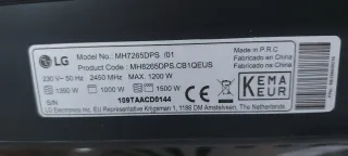 Microondas LG MH7265DPS con aire caliente