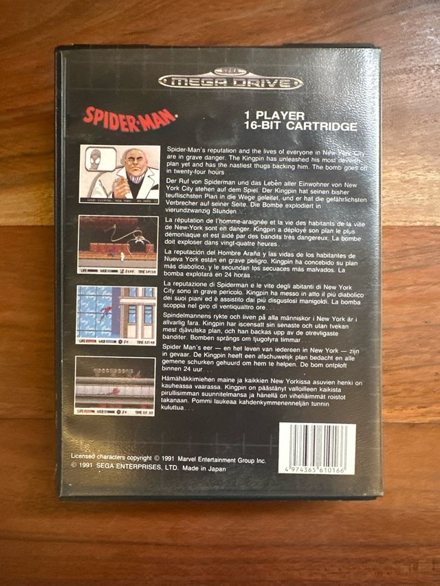 videojuego Spider-Man Sega Mega Drive