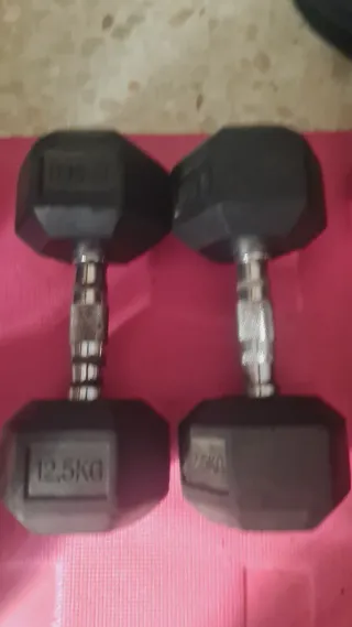 Par Mancuernas Hexagonales 12.5 Kg