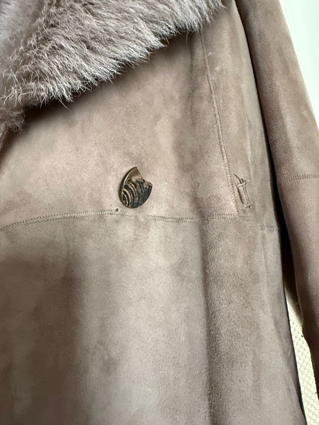 Abrigo Piel Gerard Darel Beige/Marrón