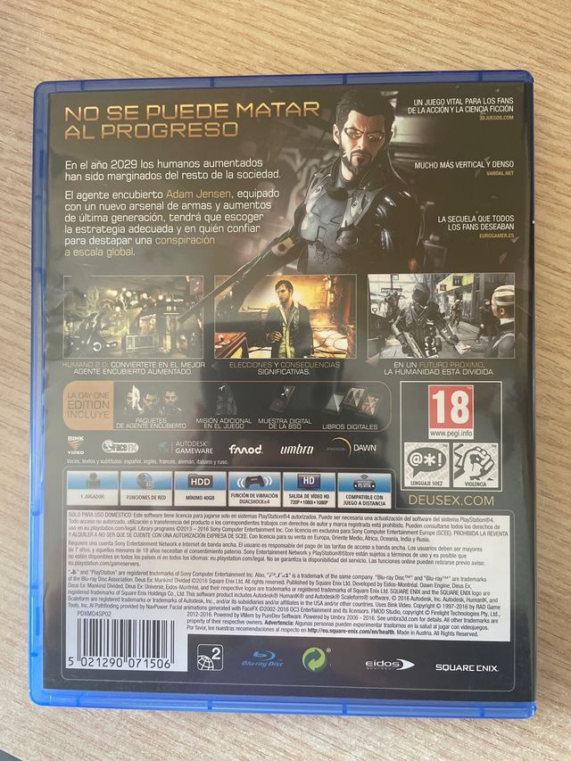 Deus Ex: Mankind Divided - Day One Edition PS4