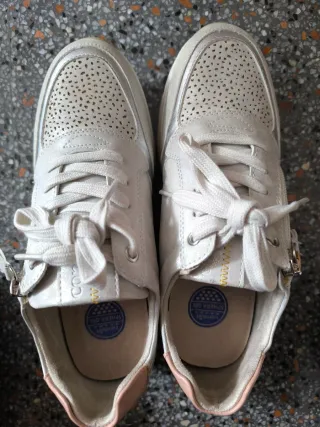 Zapatillas Comfeet Piel Beige/Plata Talla 37