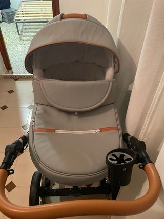 Carrito de bebé 3 piezas gris