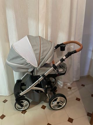 Carrito de bebé 3 piezas gris