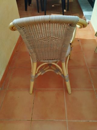 Butacas de terraza ratán y mimbre.Precio por las 3
