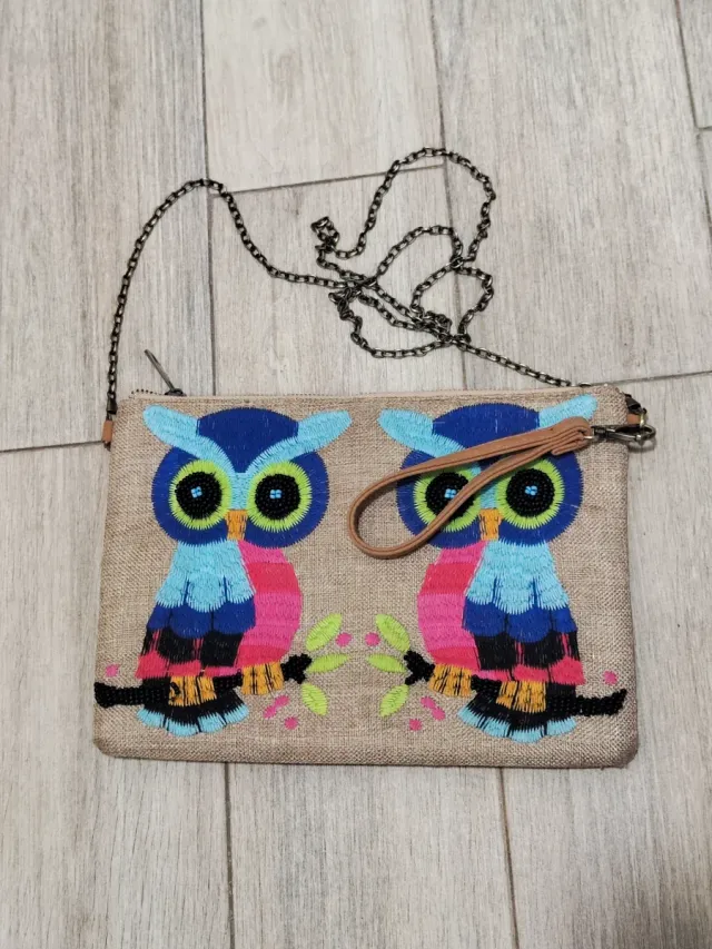 Bolso Cartera Mujer Búhos Multicolor