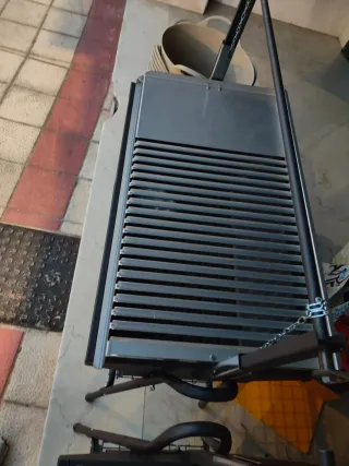 Barbecue in acciaio inox 80x50 cm a carbone o legna da ardere