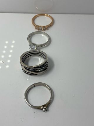Lote 4 Anillos Plata S925
