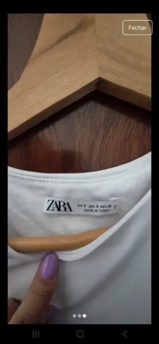 Body Básico Branco Zara Tamanho Único