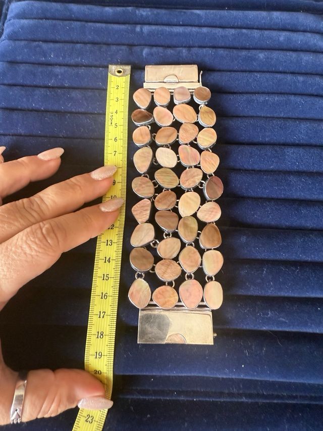 Pulsera Plata Ley 925 Madre Perla