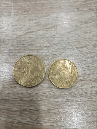 2 Monedas 50 céntimos RF 1999 y 2019. 20 y 50 ctn.