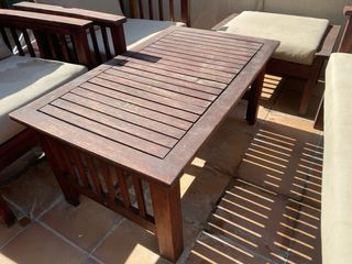 Conjunto de jardín madera y tela