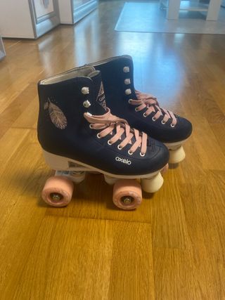 Patines Oxelo 4 Ruedas Niña Azul/Rosa