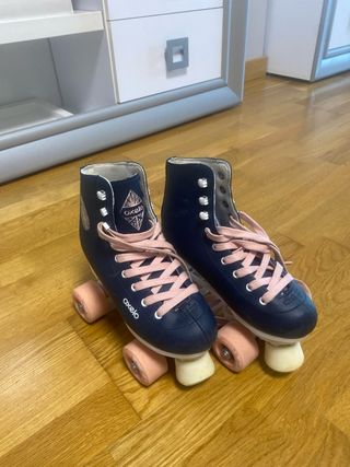 Patines Oxelo 4 Ruedas Niña Azul/Rosa