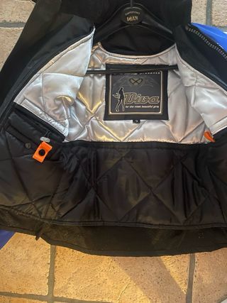 Chaqueta Moto Unisex Negra y Azul