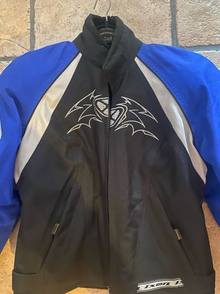 Chaqueta Moto Unisex Negra y Azul