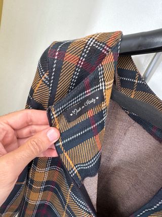 Abito donna fantasia tartan XL