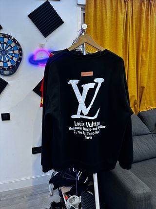 Sudadera Louis Vuitton Atelier Negra – Logo Grande