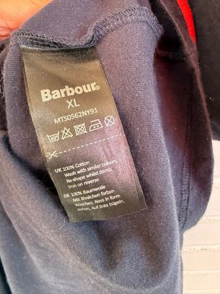 Camiseta azul marino a rayas BARBOUR talla XL