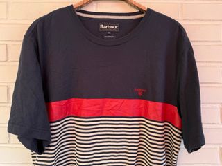 Camiseta azul marino a rayas BARBOUR talla XL
