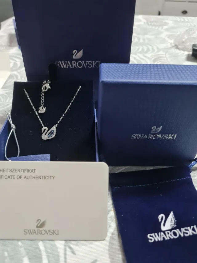 Colgante Cisne Swarovski Plata