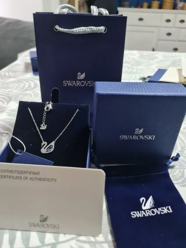 Colgante Cisne Swarovski Plata