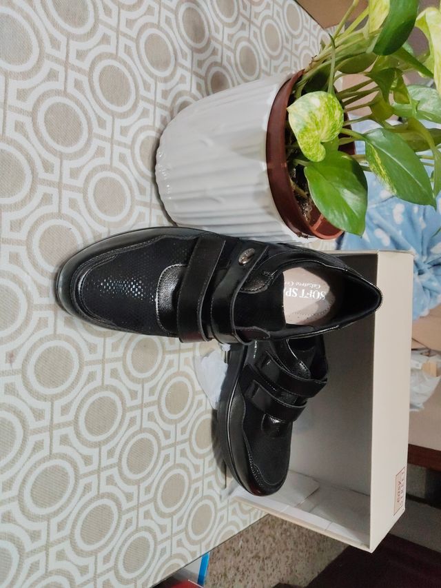 Zapatos y sandalias plateados y marrones