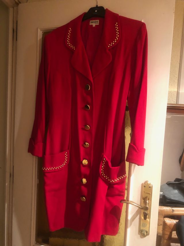 Blazer largo vintage TOMMY HILFIGER rojo M