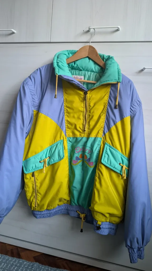 Chaqueta Vintage Retro Colorblock