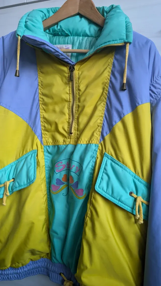 Chaqueta Vintage Retro Colorblock