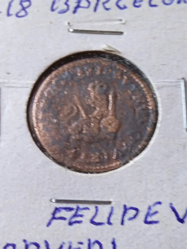 1 Maravedí 1718 Felipe V Barcellona