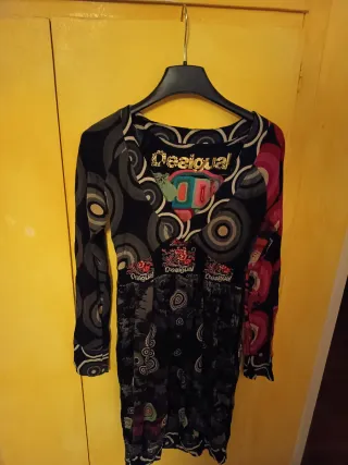 Vestito donna Desigual nero multicolore