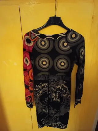 Vestito donna Desigual nero multicolore