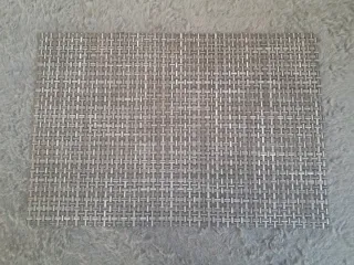 Set di 2 tovagliette intrecciate color argento