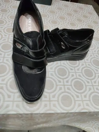 Zapatos negros mujer con belcro