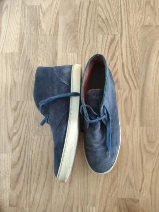 Scarpe uomo blu scamosciate