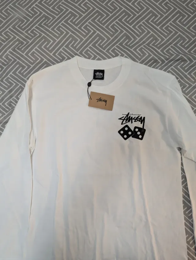 Camiseta Stussy Blanca Manga Larga