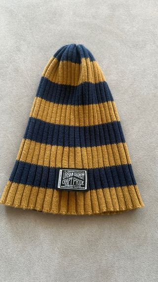 Berretto lana Urban Garment righe blu/giallo