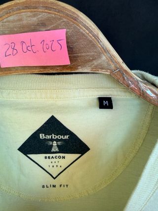 Camiseta amarilla manga corta BARBOUR talla M