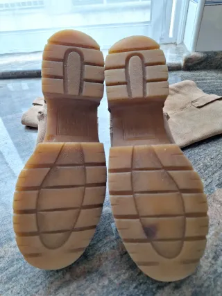 Botas altas piel Musse & Cloud beige