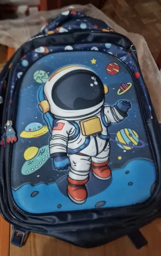 Set Mochila Escolar Infantil Espacio Astronauta