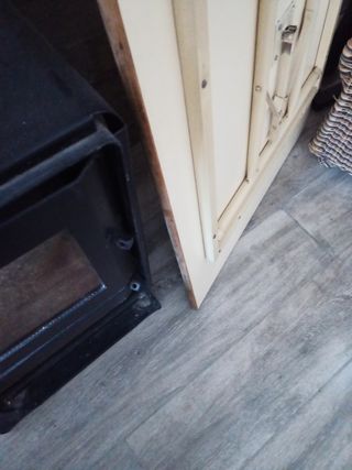 Mesa plegable de madera beige