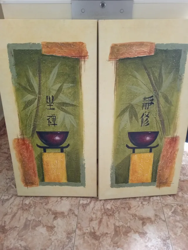 2 Cuadros Decorativos Bambú