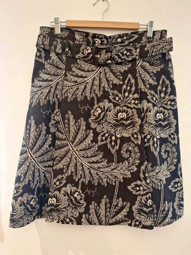 Falda Carolina Herrera Evasé Estampado Floral