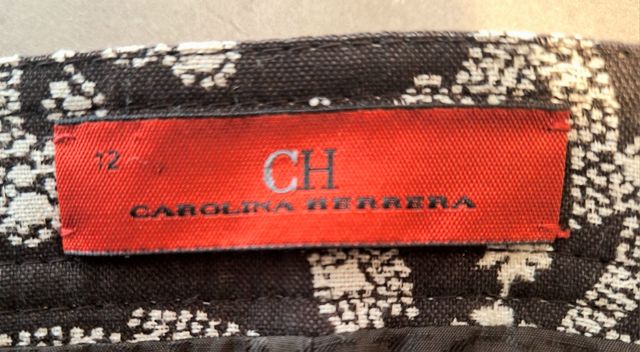 Falda Carolina Herrera Evasé Estampado Floral