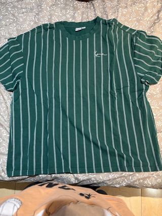 Camiseta Karl Kani Rayas Verdes Talla L