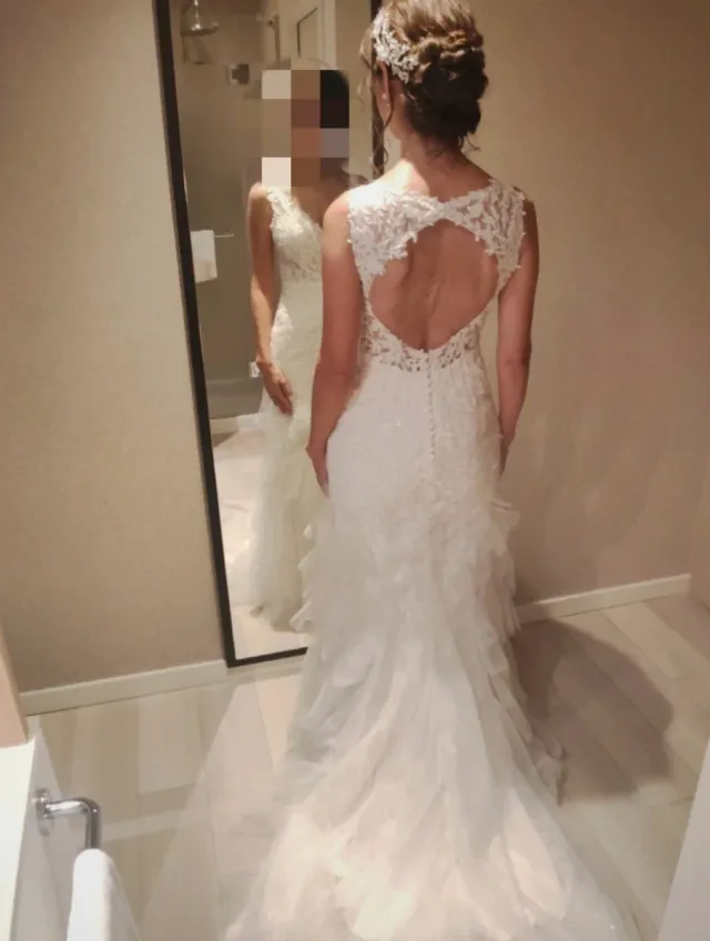 Vestido Novia Kealin Gatsby Rosa Clará