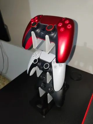 Supporto 3 joystick e cuffie da scrivania gaming