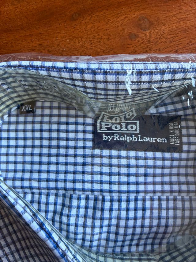 Camisa Polo Ralph Lauren Hombre XXL Cuadros Azul